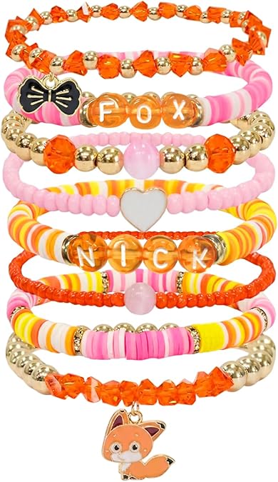 Friendship Inspired Bracelet Set, 8 Pcs Fox Animal Bracelets