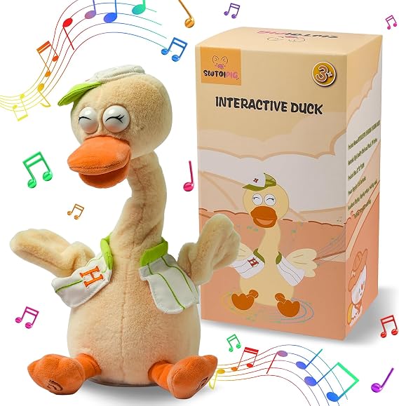 Talking Dancing Duck Toy Mimicking Repeating Plush Toy