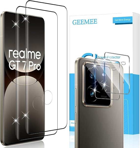 For Realme GT7 Pro/Realme GT 7 Pro for tempered glass screen protector + camera protective film 2 pieces + 2 pieces 9H film hardness tempered protective glass high sensitivity screen protector