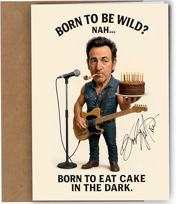 Autograph Birthday Card Reproduction Inspired Born to Eat Cake in the Dark No2001