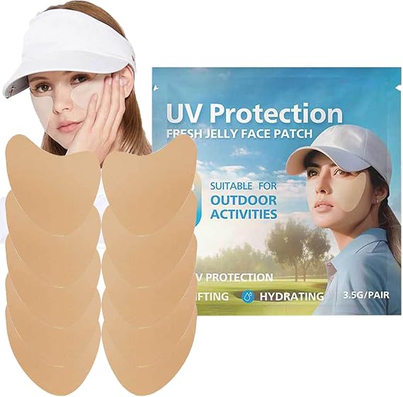 Sun Protection Face Patch | 5pair Outdoor Protection Sun Patch | Clear Comfortable UV Facial Patches, Outdoor Protection Sun Golf Patches for Enhanced Outdoor Activities