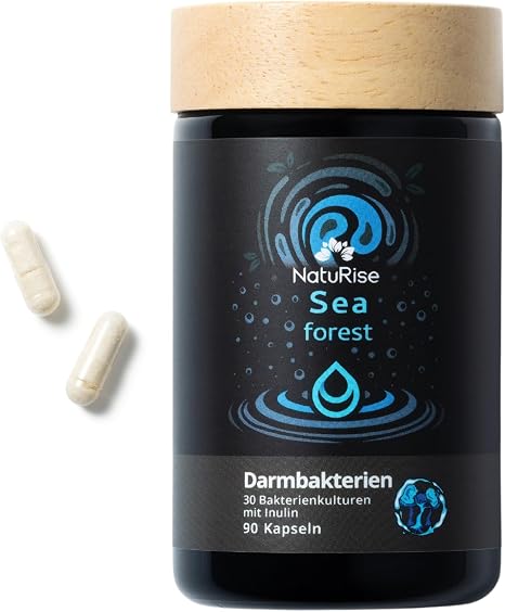 NatuRise Intestinal Bacteria Capsules High Dose [30 Billion Bacteria Strains] - Probiotics Cultures Complex with Inulin - (Pack of 90)