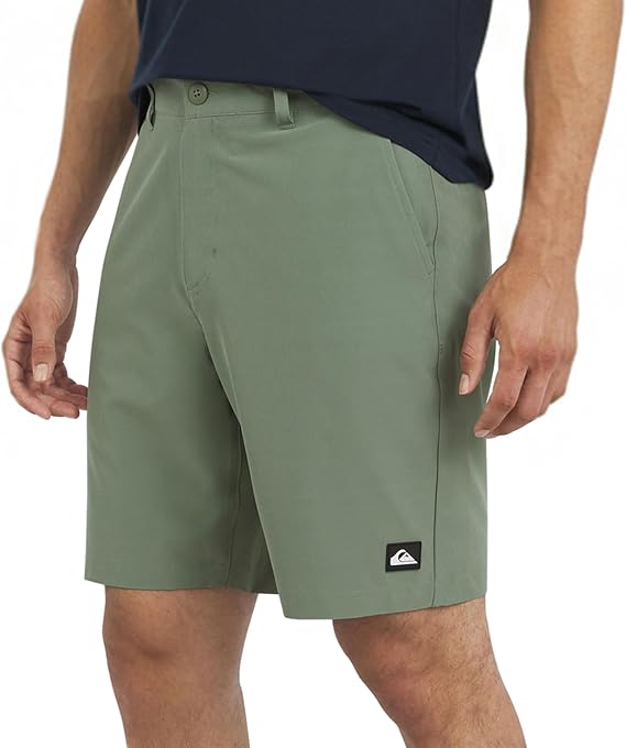 Quiksilver Men's Regular Fit Fixed Waist Water Friendly Active Hybrid Shorts Casual Shorts