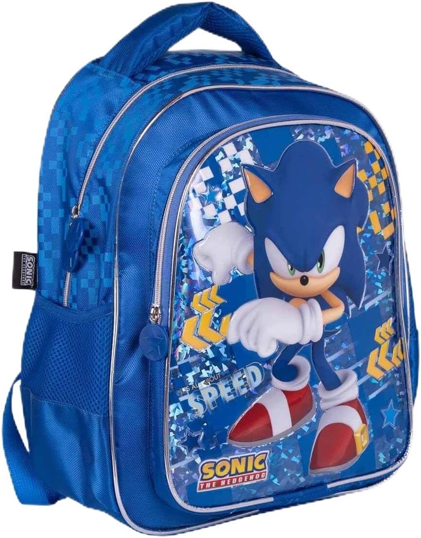 OBM Sonic The Hedgehog Okul Çantası, Çocuk Sırt Çantası, Mavi