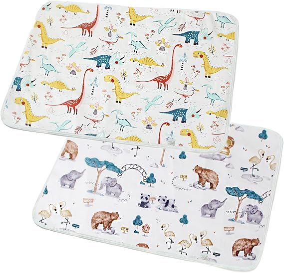 2 Pack Baby Diaper Changing Pad, Travel Waterproof Change Mat 50x70cm