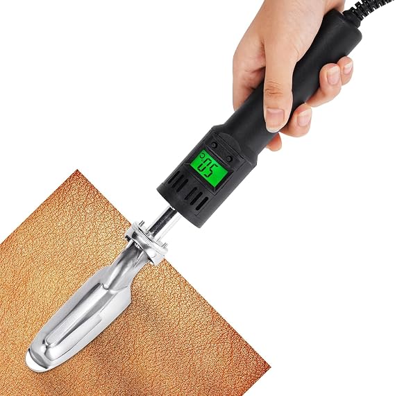 Zerodis Mini Iron for Craft Quilting 220 V Temperature Adjustable Mini Leather Iron Anti-Wrinkle Household Iron for Leather Clothing Sewing & Shoes (EU Plug)