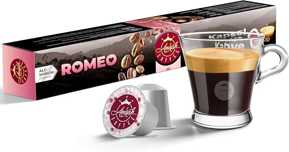 Anisah Coffee Romeo Kapsül Kahve | 10'lu | Nespresso Uyumlu | Alüminyum Kapsül