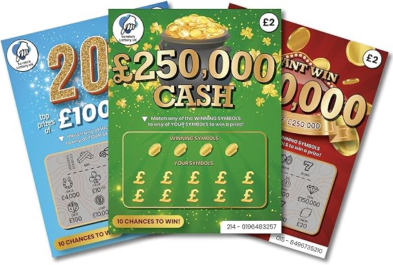 Winning Joke Scratch Card Fake Lottery Ticket Each Card Appears to Win Thousands (Multipack x 3)