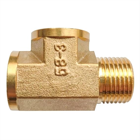 D&DHardware T-Piece Brass 1/2 Inch Female Thread Thread Fitting AGxIGxIG for Heating and Drinking Water System