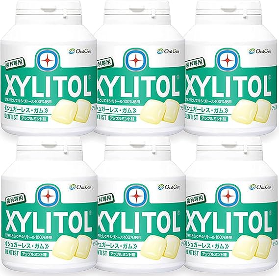 Oral Care, Dental Exclusive, Xylitol Gum, Bottle Type, 90 Tablets 5.4 oz 153 g x 6, Apple Mint
