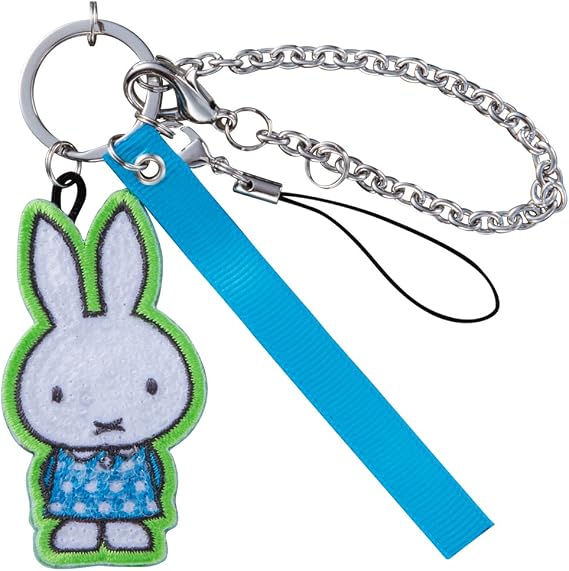 ミノダ polka dot miffy チャーム・ストラップ BLUE D02C8937