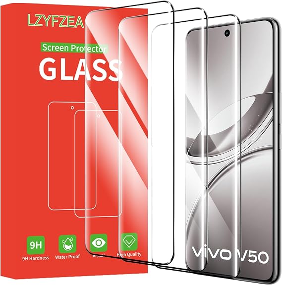 3-Pack Screen Protector for Vivo V50 5G / VIVO V50e, High Transparent 9H Hardness, Anti-Scratch, Bubble-Free Installation