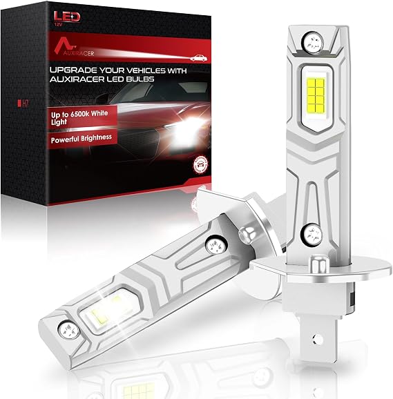 H1 LED Headlight Bulb - 1:1 Mini Size 6500K Cool White Light, 100W 30000LM Headlight Bulbs Car Conversion Kit, Plug and Play,IP68 Waterproof,Pack of 2 (H1)