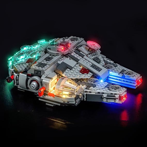 BrickBling LEDライトのみ、レゴスマートプレイに対応:ミレニアムファルコン、クリエイティブライトキットレゴ75426と互換性あり-モデルを除くRCバージョンライト