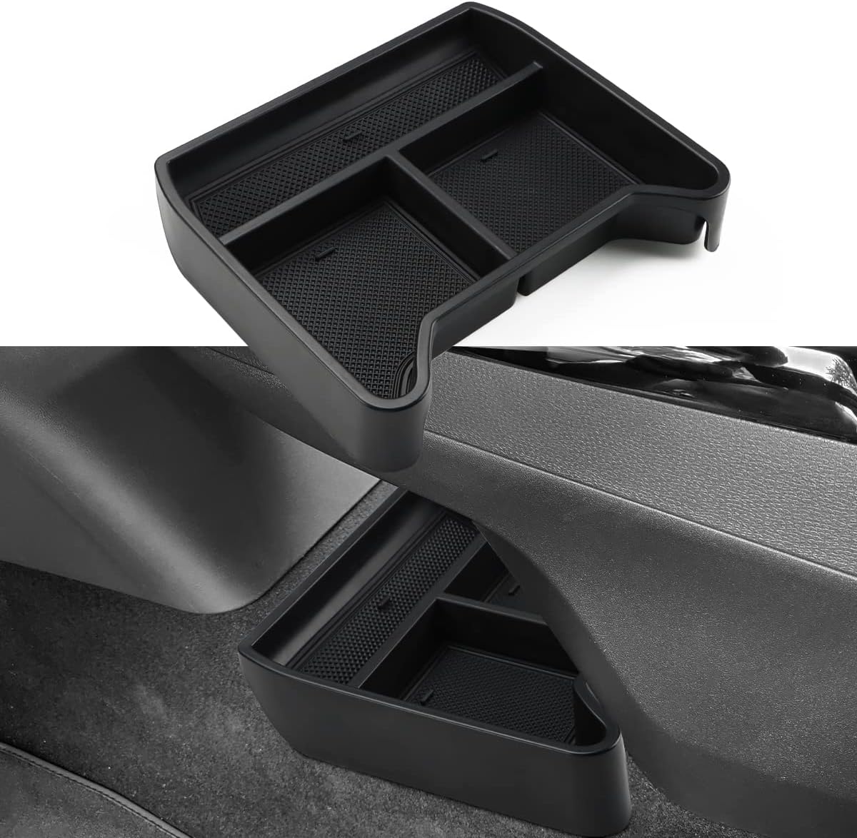 MARCHFA Lower Center Console Armrest Organizer Storage Box Tray Storage Armrest Accessories Compatible For ID.4 ID4 2021 2022 2023