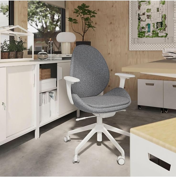 IKEA Gunnared Orta Gri-Beyaz Ergonomik Çalışma Sandalyesi