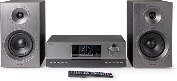 Roxel Pulse Internet Radio All in One HIFI CD Player with DAB+| WiFi Enabled | Spotify Connect & Podcasts | BT Audio Streaming | FM Radio |100W RMS | HDMI ARC | LCD | USB