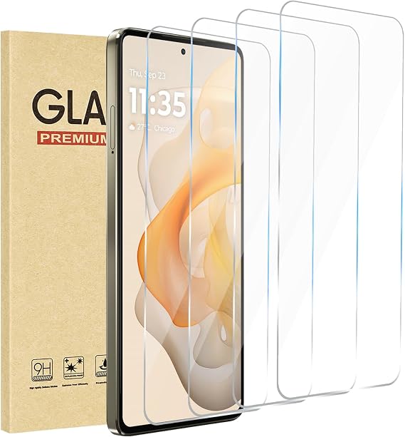 4-Pack Screen Protector Tempered Glass for Moto G Stylus 5G (2024)，9H+ Hardness，High Definition，Ultra Resistant，No Bubbles No Dust,Easy Installation，Case Friendly