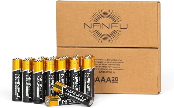 NANFU AAAパフォーマンスアルカリ電池 20 - pack with tester
