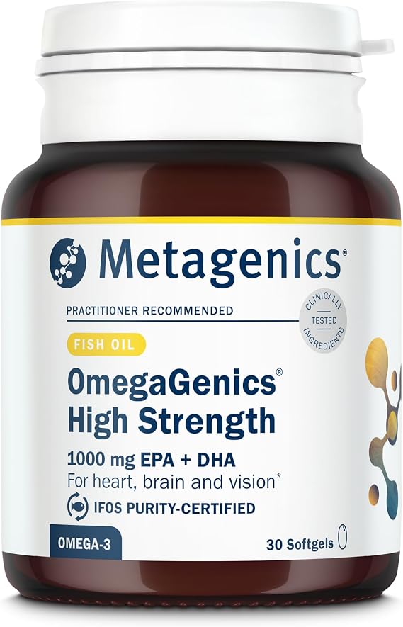 Metagenics OmegaGenics High Strength, 1000mg Omega 3 Fish Oil - 30 Capsules