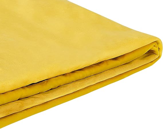 Beliani Bed Frame Cover Velvet Yellow Super King Size 6ft Additional