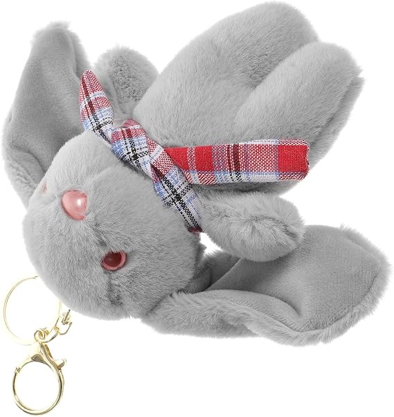 [GRADENEVE] Creative Rabbit Plush Keychain Lightweight Portable Faux Fur Polyester Fabric Cute Bag Backpack Accessories