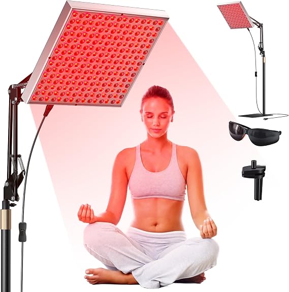 Red Light Lamp, Infrared Facial Body Treatment Lamp, 225 LED Red Light Therapy Lamp, 660nm 850nm Infrared Panel, Therapy Relaxation Device