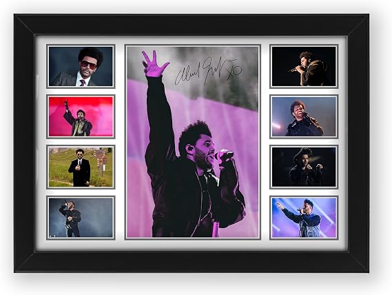 AllStarMedia Tribute to The Weeknd Inspired R&B Music Poster Print | Fan Art Style Singer Wall Art | Fan Art Gift | Music Wall Art | Limited Edition Print | Home Décor | A3 Framed (30 x 40 CM)