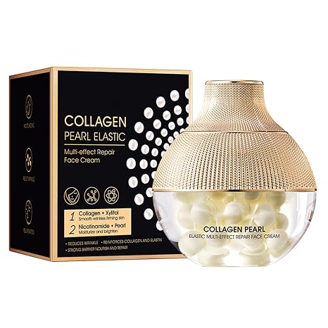 Bead Repair Cream Moisturising Cream Face Cream with Collagen and Niacinamide Facial Cream Repairs the Skin Rebuilds the Damaged Skin Barrier Tightens and Brightens the Skin