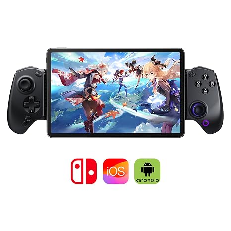 abxylute S8 Bluetooth Mobile Controller für iPhone15/16/17 iPad Android-Handys Tablets Switch 1 & 2 – Drahtloses Gamepad mit Hall-Sensor Joystick Hall-Sensor Trigger Schwarz (black)