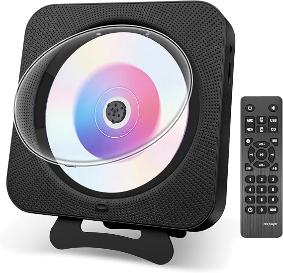 CD Player Bluetooth CD Player Portable with Speaker Display