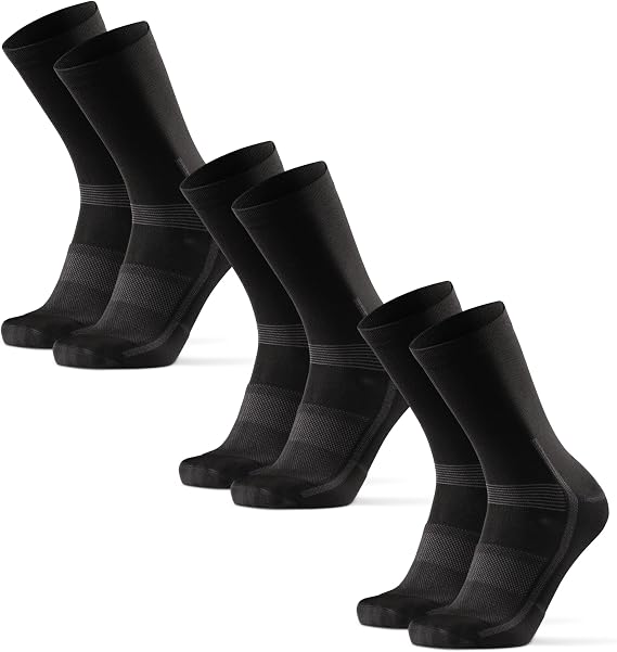 DANISH ENDURANCE Crew Cycling Socks, Road Cycling Socks, 3 & 5-pack