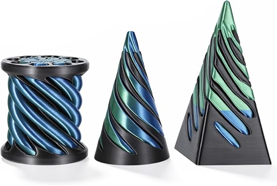 3 Pack Impossible Cone, 3D Printed Spiral Cone Fidget Toy