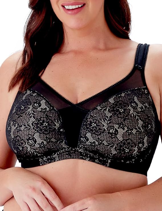 Berlei Womens Beauty Everyday Full Support Non-Wired Minimizer Bra, Black, 38C UK