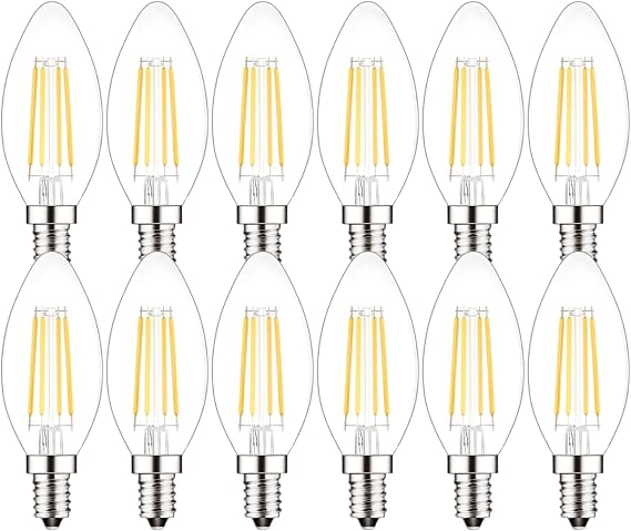 E14 Led Light Bulb,40W Equivalent, Warm White 2700K,Pack of 12 [Energy Class A]