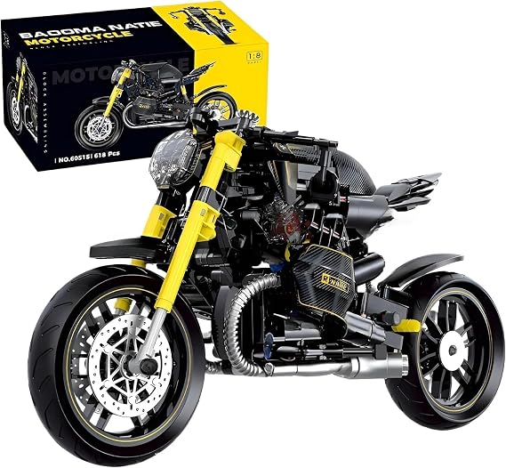 CIJINAY Technic Motorcycle Model Building Block Kit, 618 PCS Technic Motorbike Building Blocks Set, MOC Superbike Gift Toy for Adult, Construction Vehicle Toy Building Brick