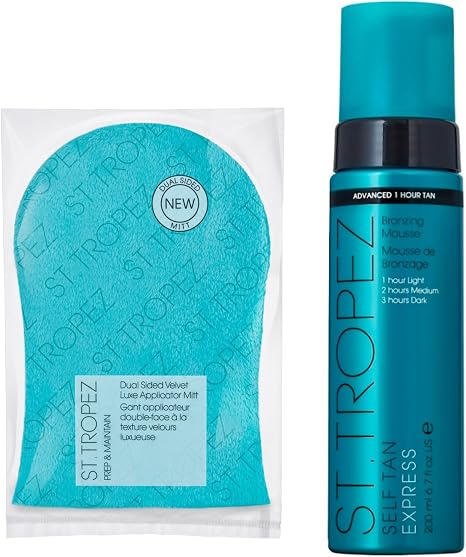 St.Tropez Self Tan Express Mousse, Fast Acting Fake Tan, Develops in 1-3 Hours, Streak-Free Finish, Vegan, Natural & Cruelty Free, 200 ml