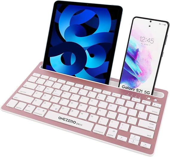 Coverzone Onezero Bluetooth Klavye Multi Fonksiyonel Kablosuz Klavye iPad ile uyumlu Tablet Akıllı Telefon MacBook ile uyumlu Android iOS Windows ile uyumlu Entegre Stand Tutuculu Türkçe Klavye ZR20