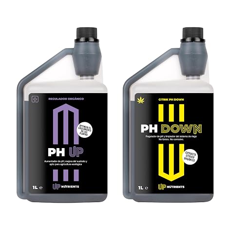 UP NUTRIENTS PH UP & DOWN Plant Regulator Pack 1L to Increase & Decrease pH Levels Soil Crops Flowers 100% Organic Suitable for Organic Farming
