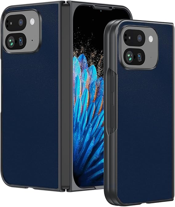 Microcase Google Pixel 11 Pro FOLD için Deri Desenli Plastik Koruma Kılıf - AL3156