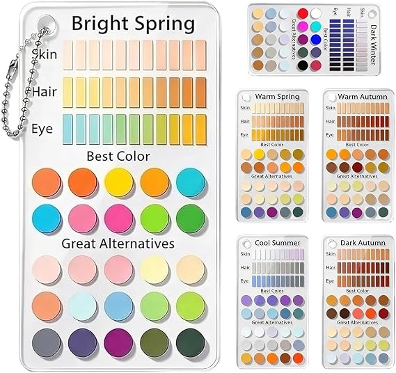 1 Color Analysis Draping, Kit 6-piece Seasonal Acrylic Portable Analysis