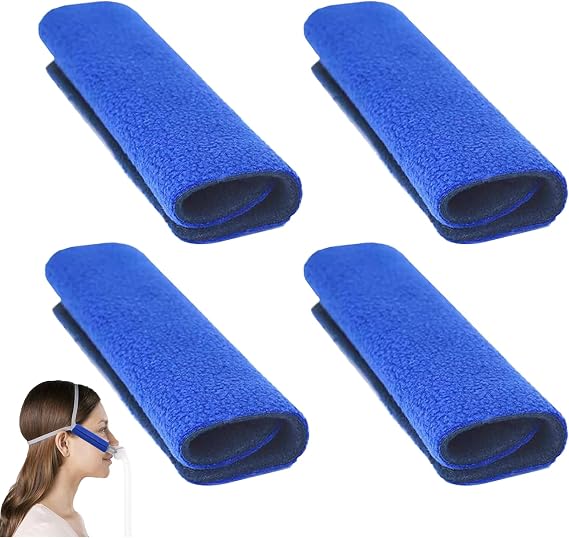 4PCS CPAP Mask Liners, Blue, Soft Sleep Apnea Mask Strap Covers