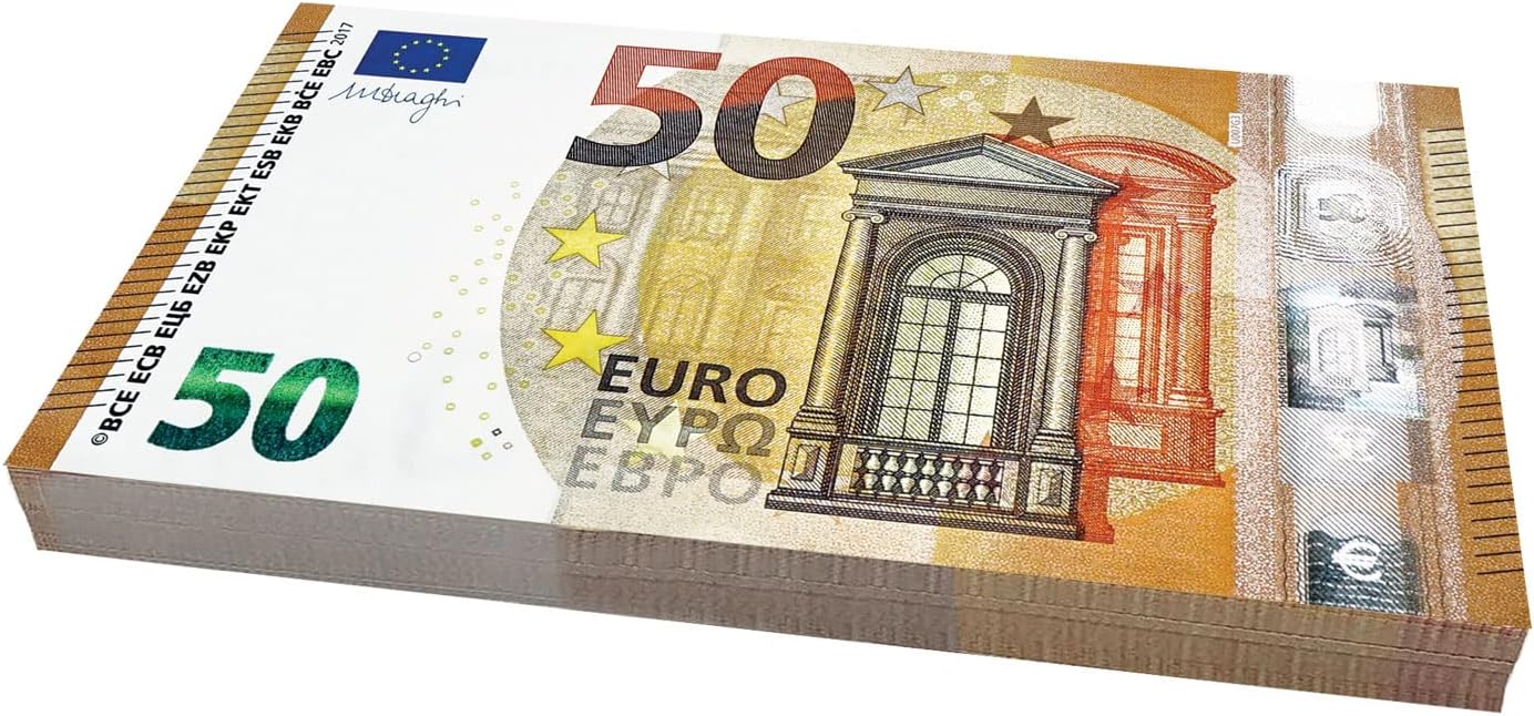 Scratch Cash 100 x € 50 Euro Money to Play Size Increased to 125% Compared to Real Money