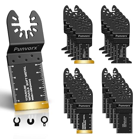 20Pcs Titanium HCS Multi Tool Blades for Metal Wood Nails Cutting