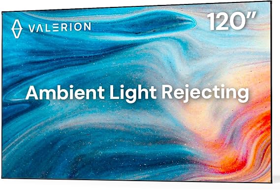 AWOL Valerion 120-inch Fresnel ALR Projector Screen, 16:9 Fixed Frame, Daylight Viewing, 1.8 Gain, 85% Ambient Light Rejection (Ceiling & Side), Compatible with Long Throw Projectors