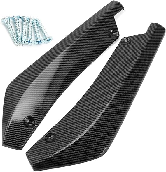 Rear Diffuser Bumper 2PCS/SET For BMW E46 For M3 2001-2006 Car Accessories Rear Bumper Lip Diffuser Splitter Canard Spoiler Body Kit Protection Cover Bumper Guard(Carbon Fiber Look)