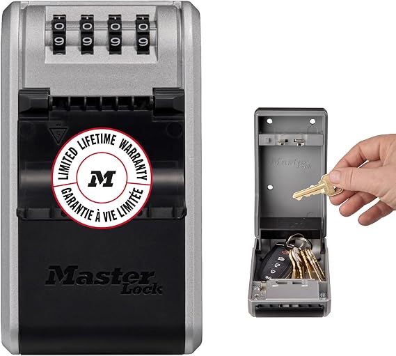 Master Lock 5481EURD Key Safe with new Innovative Design, Large Capacity, High Security