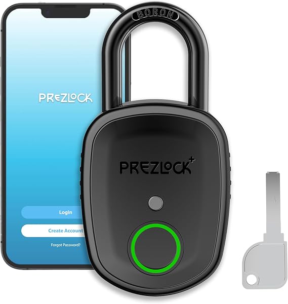 Fingerprint Smart Lock with Key, Biometric Padlock with APP, Suitable for Outdoor and Heavy Use, IP65 Waterproof.