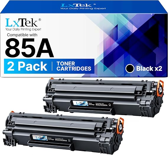 LxTek HP 85A CE285A için Uyumlu Toner Kartuşu Değiştirme Laserjet Pro M1132MFP M1217NFW M1212NF P1102W P1102 P1106 M1132 P1100 M1213NF M1136 M1210 M1212 (Siyah, 2'li Paket) ile Uyumlu