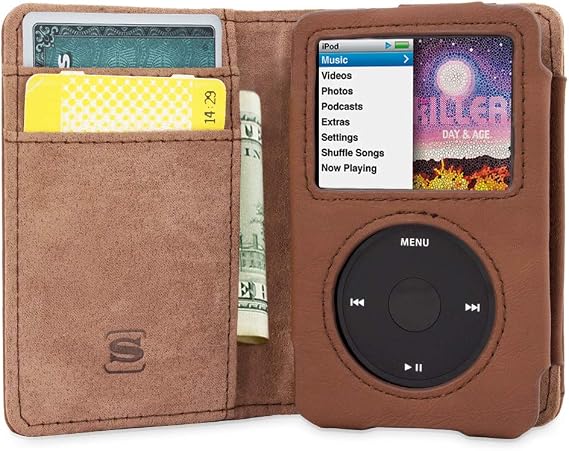 英国Snugg社 iPod Classic 用 手帳型 PUレザーケース - 生涯補償付き （ブラウン）